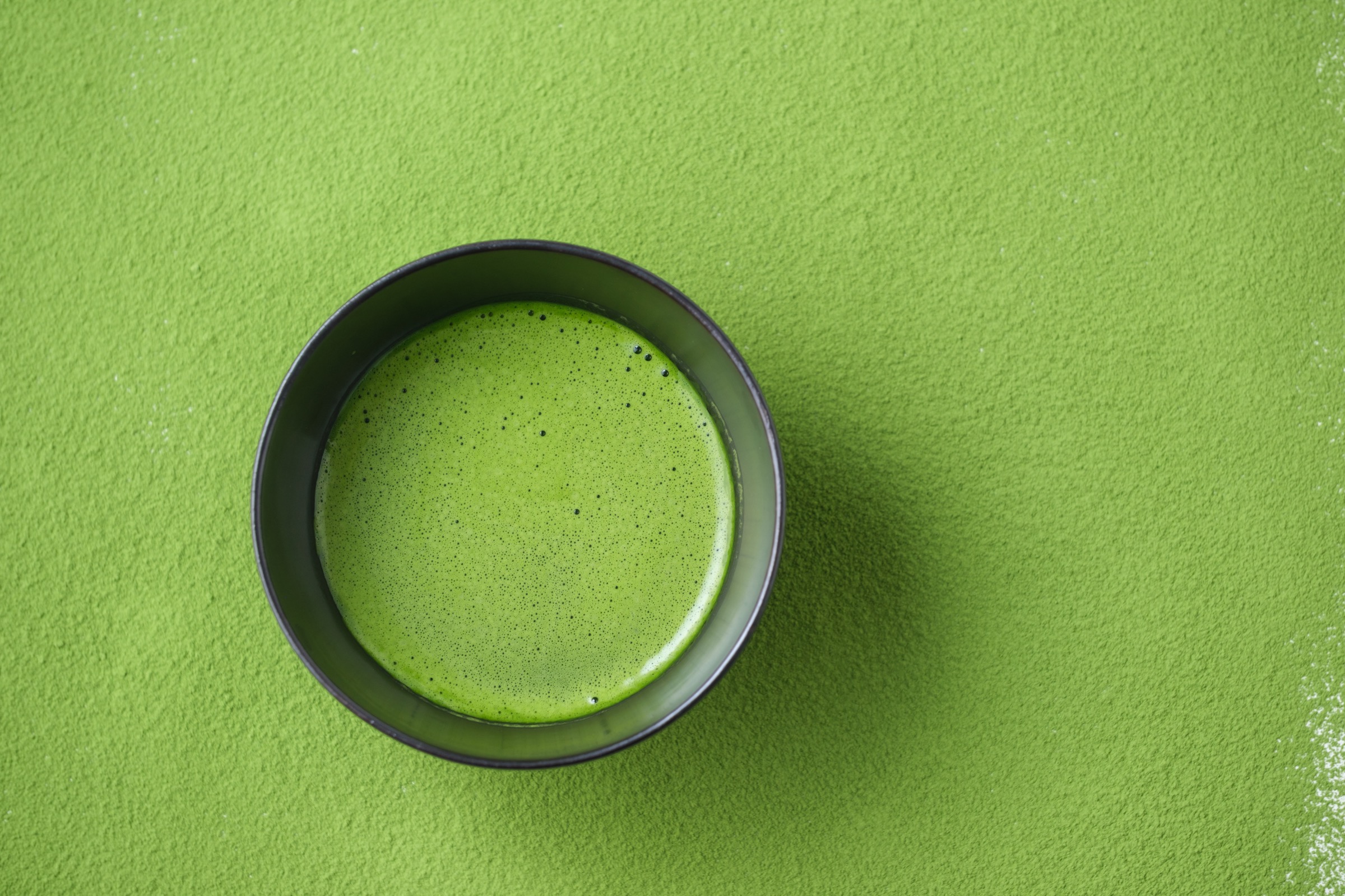 Japanese matcha prepared for product evaluation